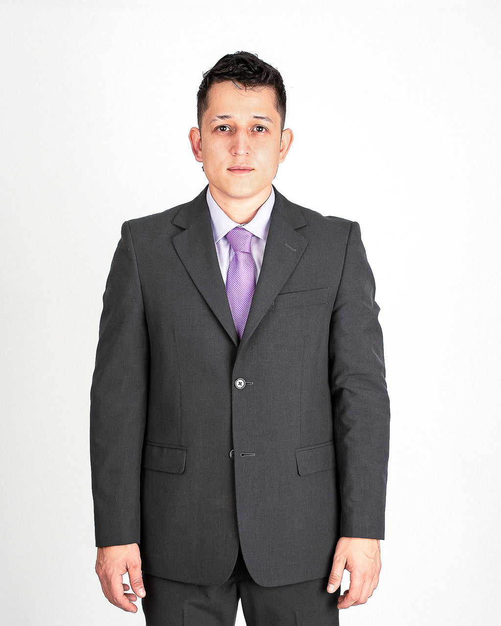 Saco gris semi slim, de frente