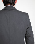 Saco gris semi slim, de espalda